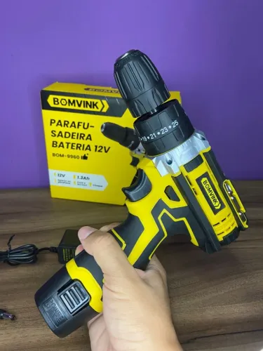 Parafusadeira à Bateria 12V 1.3Ah BOM-9960 BomVink