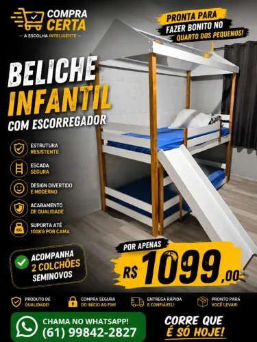 Cama Beliche com escorregador