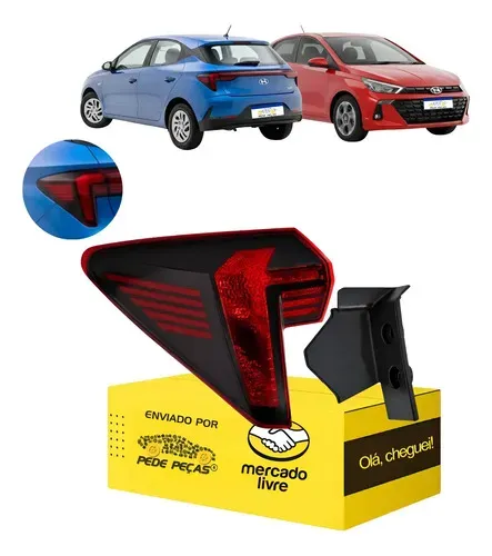 Lanterna Traseira Canto Hb20 Hatch 2023 24 25 2026 S/led Le Esquerdo/motorista Vermelho