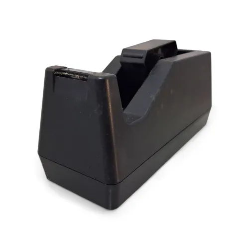 Suporte Porta Durex - Adaptador de Fita Adesiva de Mesa Grande Preto 20x9x8cm