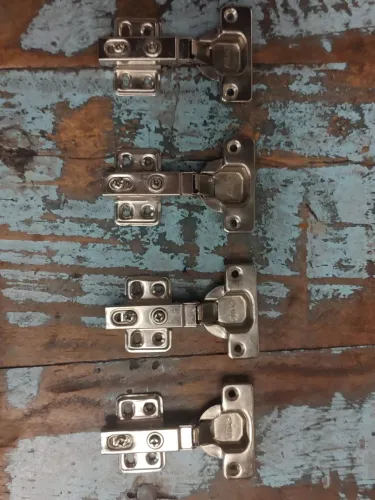 4 dobradiças em aço inox para armário