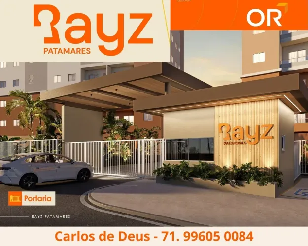 Rayz Patamares, apartamentos com 2 Quartos, 40 m², Infraestrutura Completa, na Paralela