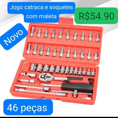Jogo de catraca 46 pcs.  Novo 