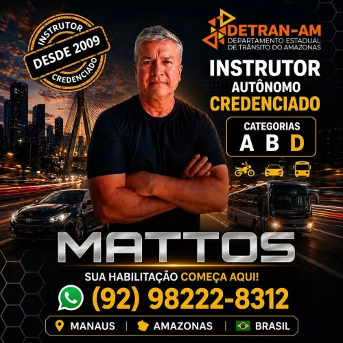 Instrutor de Auto escola autônomo. 