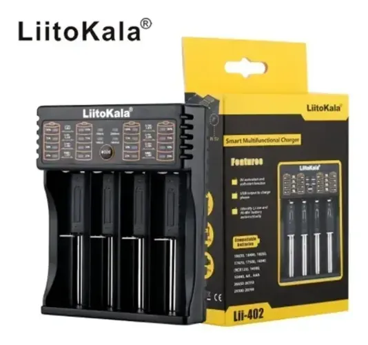 Carregador Pilha Inteligente Liitokala Lii-402 Aa Aaa 18650