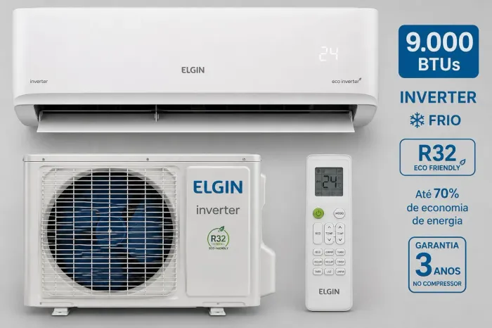 Ar Condicionado Elgin 9.000 BTUs Funcionando Perfeitamente