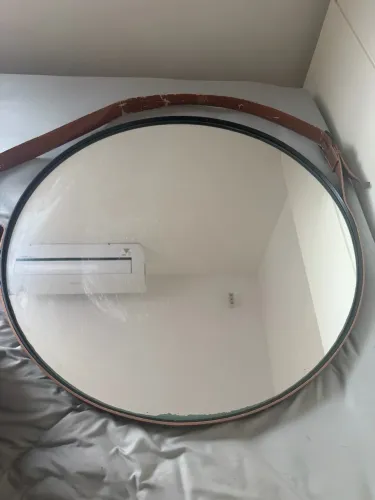 Espelho Redondo 70 Cm - Caramelo