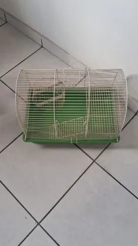 Gaiola ramster cor verde semi nova pouco uso