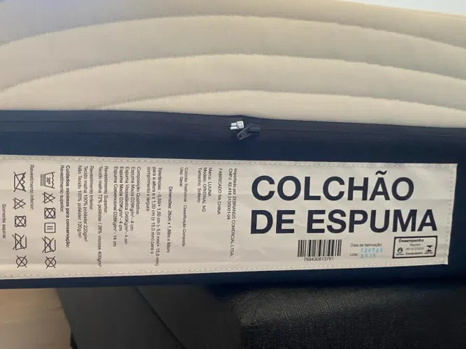 L Colchão Solteiro Luuna D29 + Cama Baú - Pouquíssimo Uso