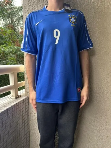 Camisa 1998 Azul Brasil Ronaldo 9 Torcedor 1.1 Tamanhos do P ao G1