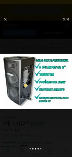 VENDO CAIXA ATIVA DATREL DUPLA 2 ALTO FALANTES + Ti