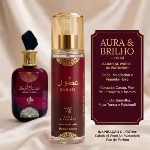 Body Splash Sabah Al Ward 200ml Perfume Oriental