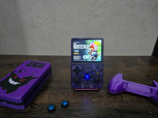 R36s lotado de jogos com case e grip 