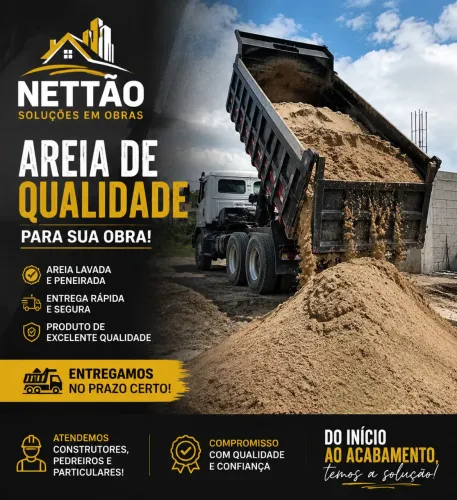 Areia carrada 12m3 / 6m3