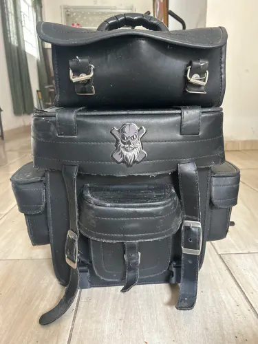 Bolsa Alforge Traseiro Moto Custom 32L