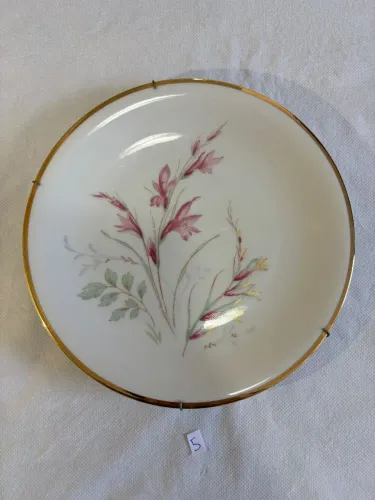 Prato Porcelana Antiga Alemã/Boêmia Gebrüder Benedikt Floral