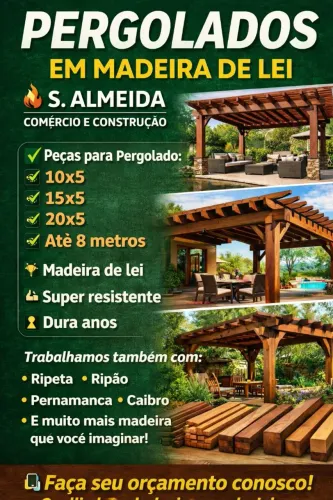 Peça 10x5 15x5 20x5 madeiras de lei, viga de madeiras