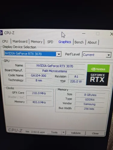 Placa de Video RTX 3070