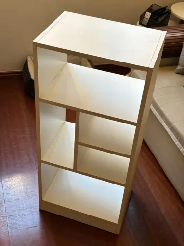 Mini Estante / Nicheira MDF Branco 4 Nichos ? 90cm