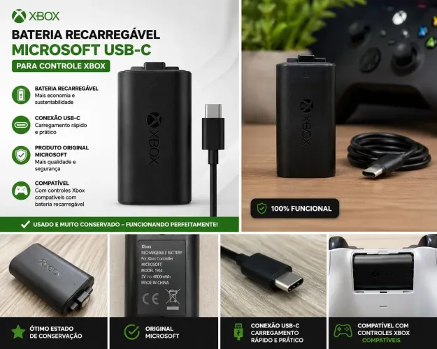 Bateria Recarregável Xbox
