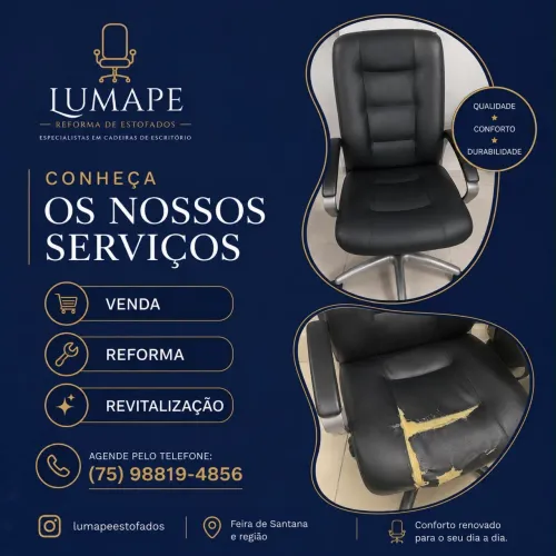 Reforma de cadeiras e poltronas de escritório 