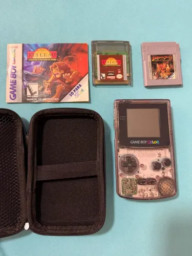 Game boy color tela trincada + 2 jogos