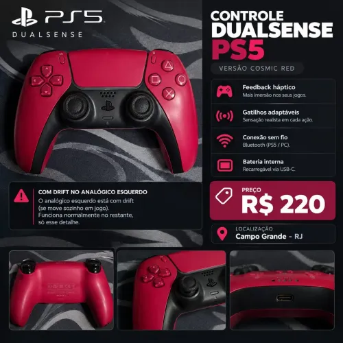 Controle PS5 Dualsense - Seminovo