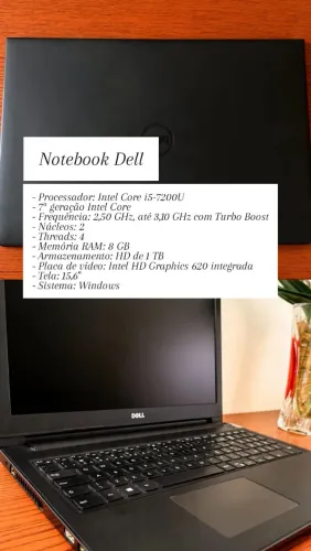 Notebook Dell Inspiron 15 3567 - i5 + 8GB RAM + HD 1TB