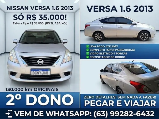 Nissan Versa SV 1.6 16V Flex Fuel 4P Mec. 2013