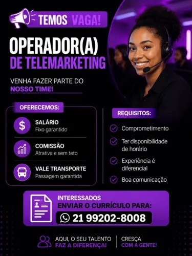operador de telemarketing