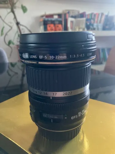 Lente Canon EF-S 10-22mm f/3.5-4.5 USM (SEM USO): 1725,00 reais
