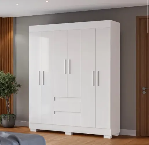 Guarda Roupa 6 Portas Essencial 149 Branco