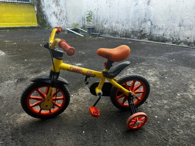 Bicicleta 12" Caloi Power Rex Amarelo