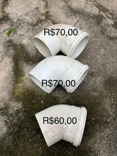 Joelho 45º e Joelho 90° Esgoto 150mm Tigre - Novo (Sobra de Obra)