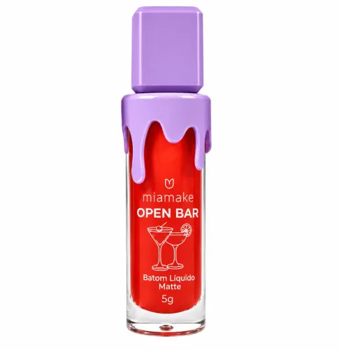 Batom Matte cor Vermelho Mia Make