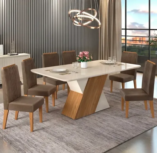 Mesa com 6 cadeiras