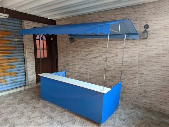 BARRACA INOX COM BANCADA