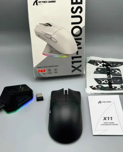 Mouse Gamer Sem Fio Attack Shark X11, Com Base De Carregamento + Entrega gratis