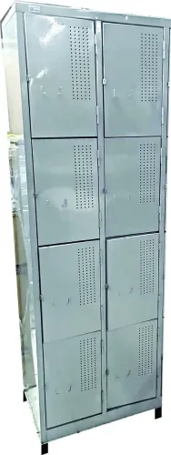 Roupeiro de Aço Locker, 8 portas, 198x63x40, Para Cadeado (NOVO)
