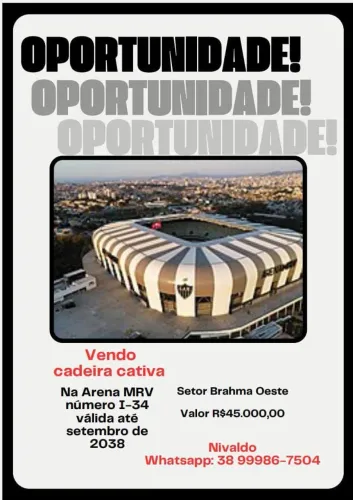 Cadeira cativa Arena MRV