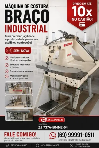 VENDO MÁQUINA DE BRAÇO SEMI NOVA 