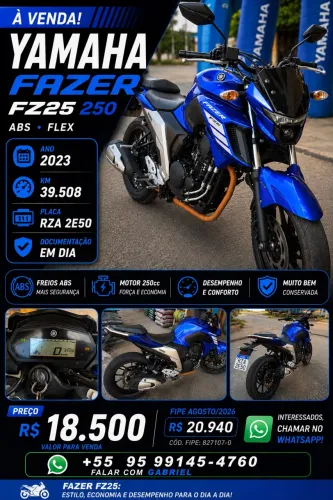 Vende-se fazer 250 cc 2022