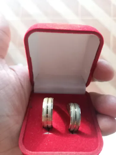 Aliança prata compromisso  21 /16