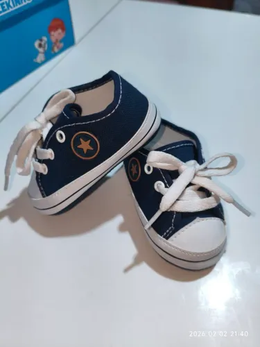 Sapatinho para bebê azul marinho 