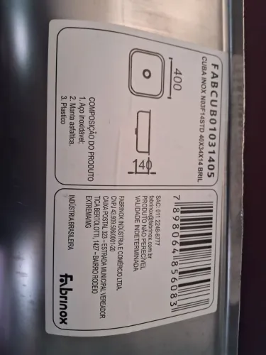Cuba para pia de inox nova