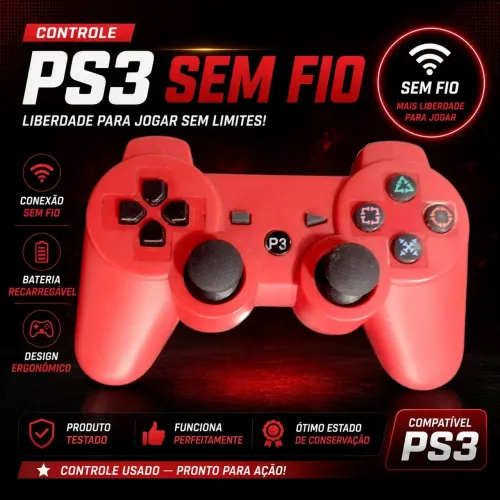 Controle de PS3 (Sem Fio)