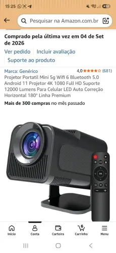 VENDO PROJETOR NOVO!
