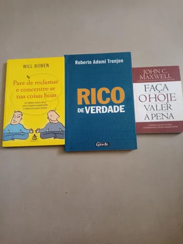 Combo livros Pare d reclamar concentre coisas boas, Rico d verdade, Faça  hj valer a pena 
