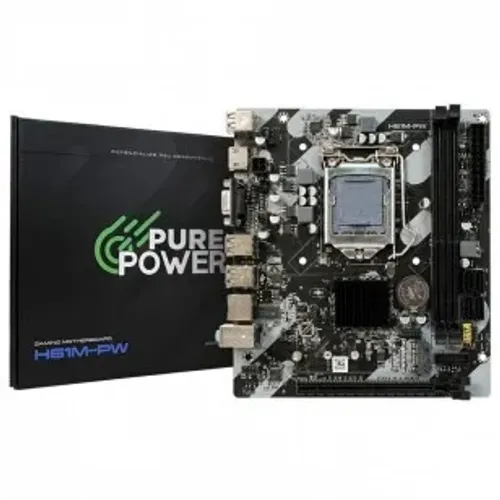 PLACA MAE PURE POWER INTEL LGA 1155 MICRO MATX DDR3 M.2-NVME/HDMI/VGA/USB2.0/GLAN H61M-PW