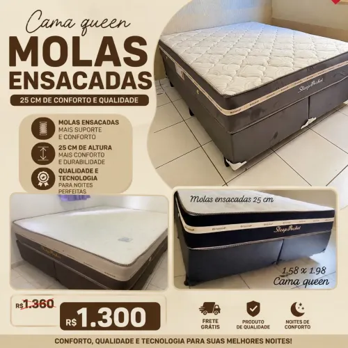 Cama molas ensacadas casal / queen / king